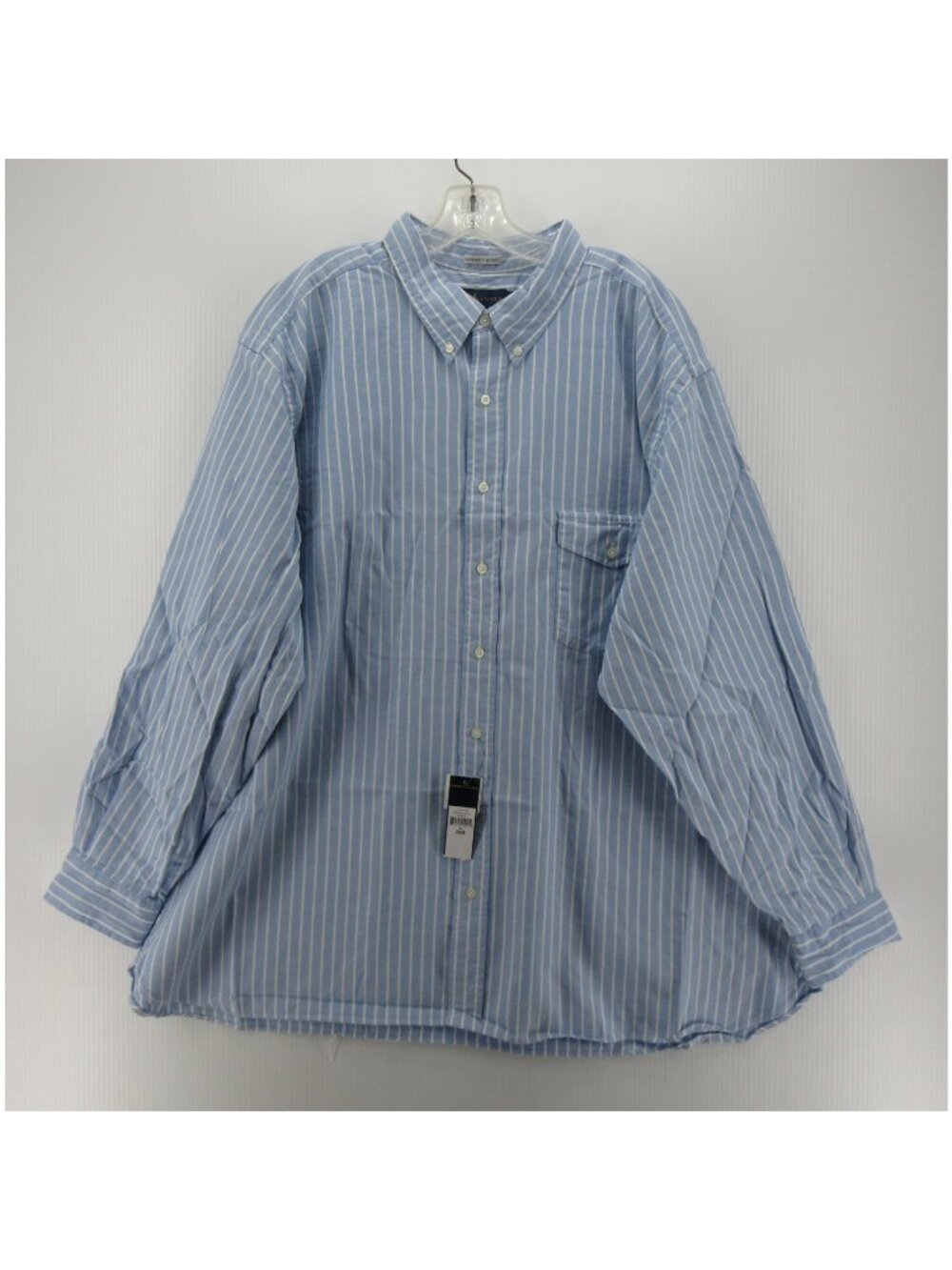 Ralph Lauren Shirt 3XB Big White University Oxford OCBD Striped Preppy*